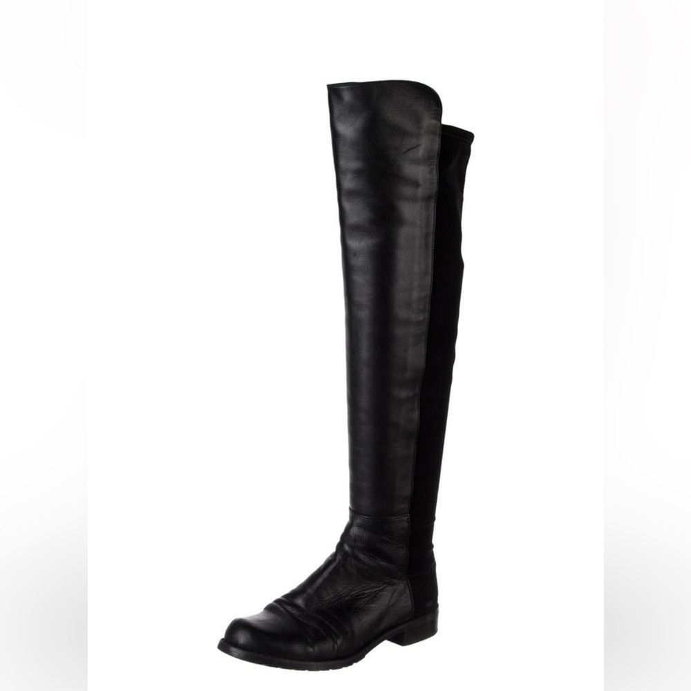 Stuart Weitzman 5050 Boot Black Leather size 5 - Picture 3 of 8